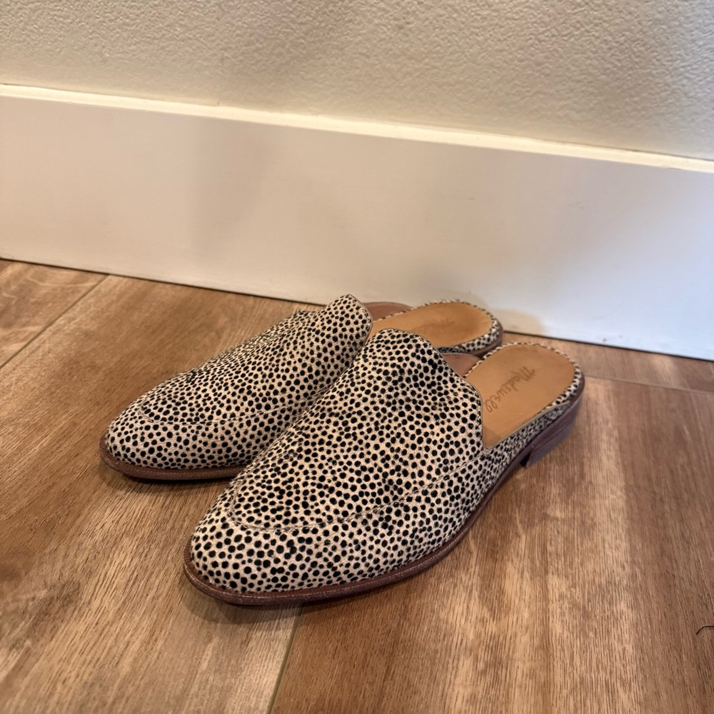 🚫SOLD🚫 Madewell calf hair spotted mules